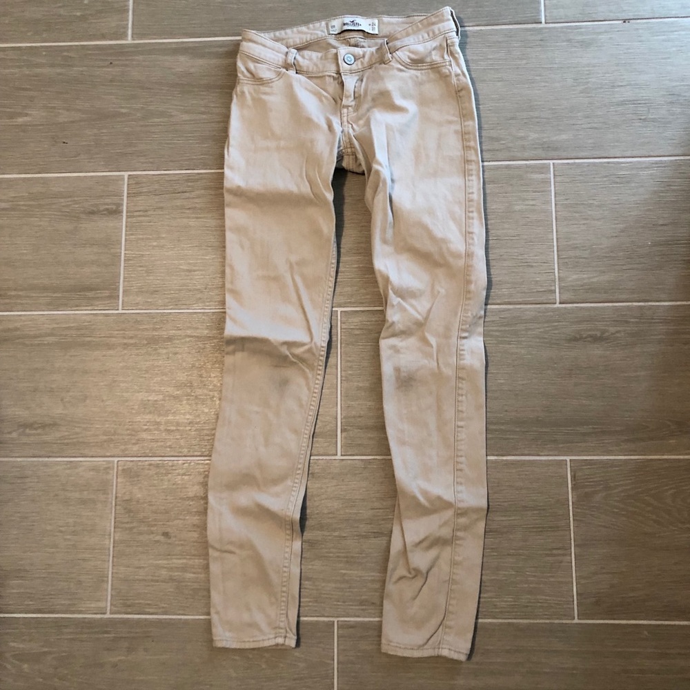 Khaki skinny jeans